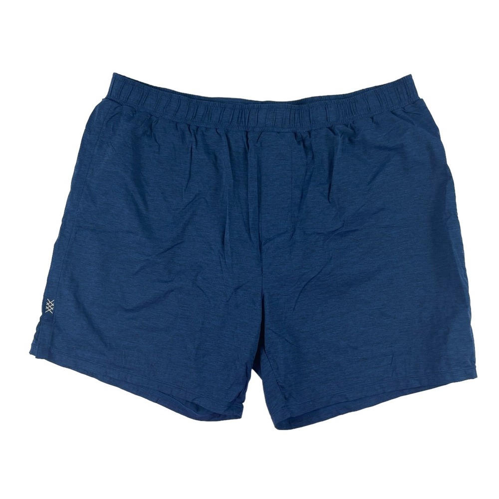 Rhone Blue Heathered Black Mens Performance Drawstring Short Size XL